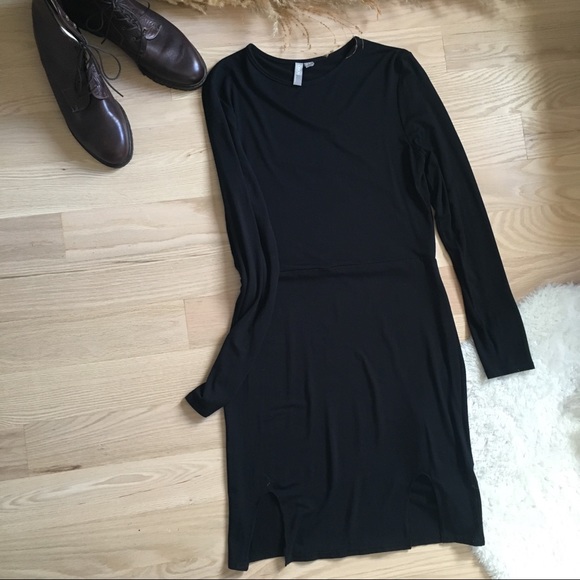 ASOS Long Sleeve Bodycon Dress With Curved Splits - Picture 4 of 10